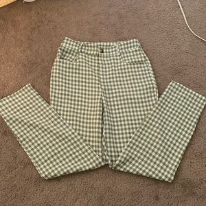 Gingham Green Pants